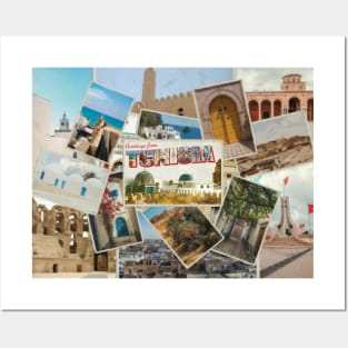 Greetings from Tunisia Vintage style retro souvenir Posters and Art